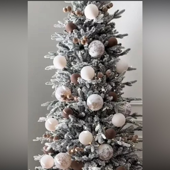 3-NWT ROBERT STANLEY 5" TAUPE FLOCKED ORNAMENT - Picture 13 of 16